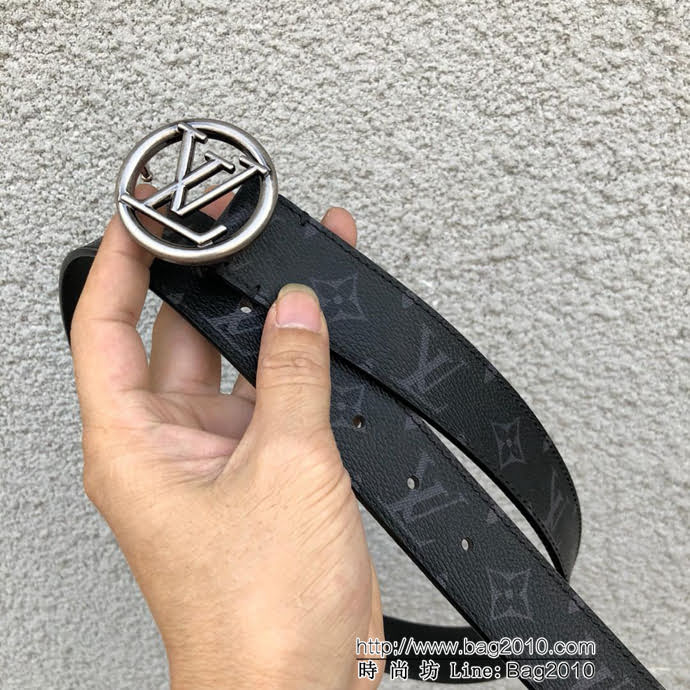 路易威登LV  M9932Q LVCIRCLE腰帶 飾有圓形LV logo 風格陽剛 時尚百搭款男士皮帶  xfp1367